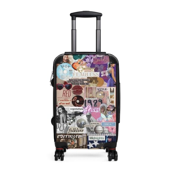 Taylor Swift Eras Albums Suitcase Luggage, Compact, Weekend Getaway, Wheels. Vac - Picture 2 of 9